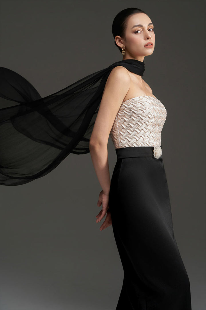 Morgan Straight Across Neck Crochet Maxi Dress - MEAN BLVD