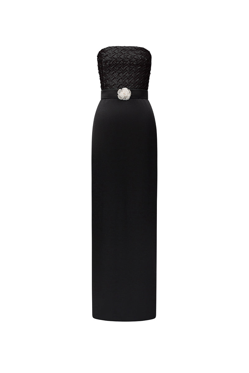 morgan crochet dress Women's Morgan Scarf Crochet Maxi Dress XS/S/M/L/XL/XXL/Customize Black/Black & White/Black & Red MEAN BLVD Black & Red / M