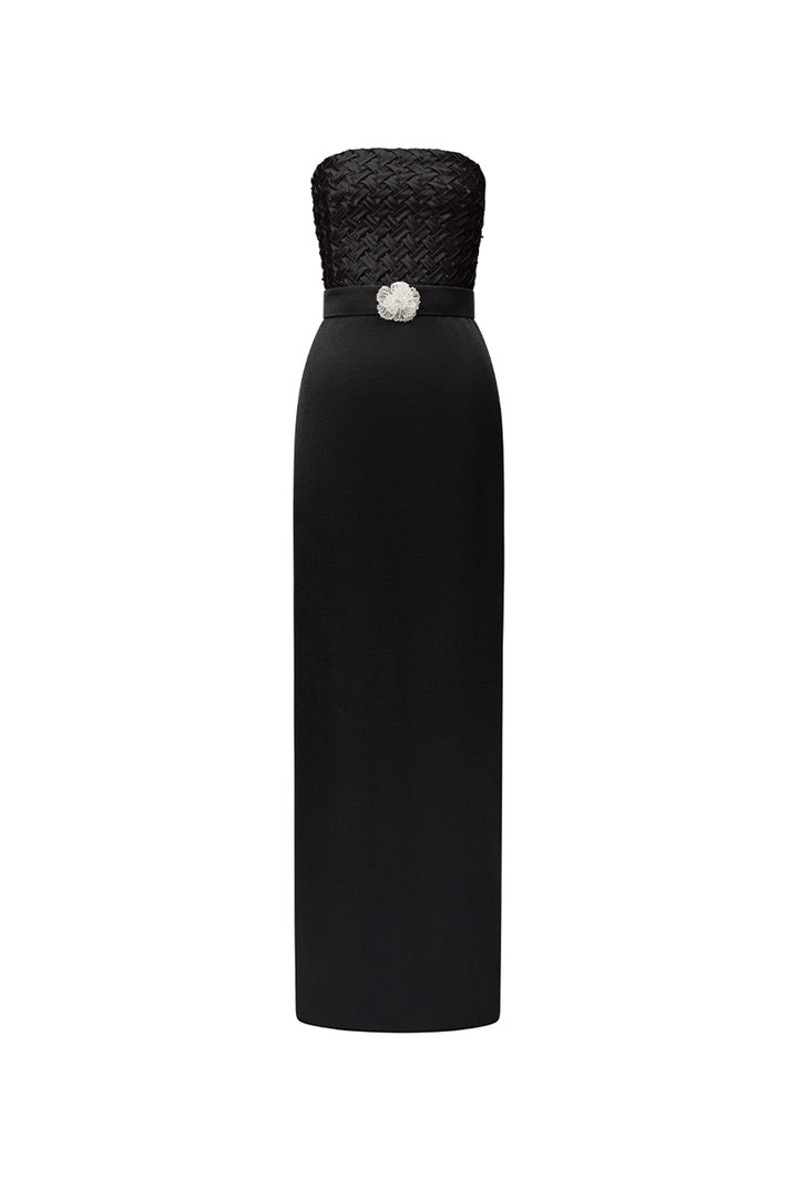 Morgan Straight Across Neck Crochet Maxi Dress - MEAN BLVD