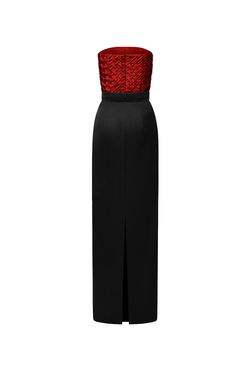 morgan crochet dress Women's Morgan Scarf Crochet Maxi Dress XS/S/M/L/XL/XXL/Customize Black/Black & White/Black & Red MEAN BLVD Black & White / Customize