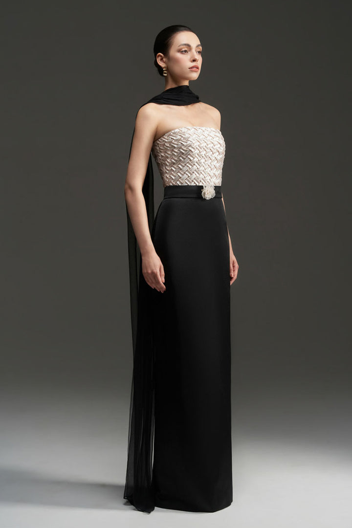 Morgan Straight Across Neck Crochet Maxi Dress - MEAN BLVD