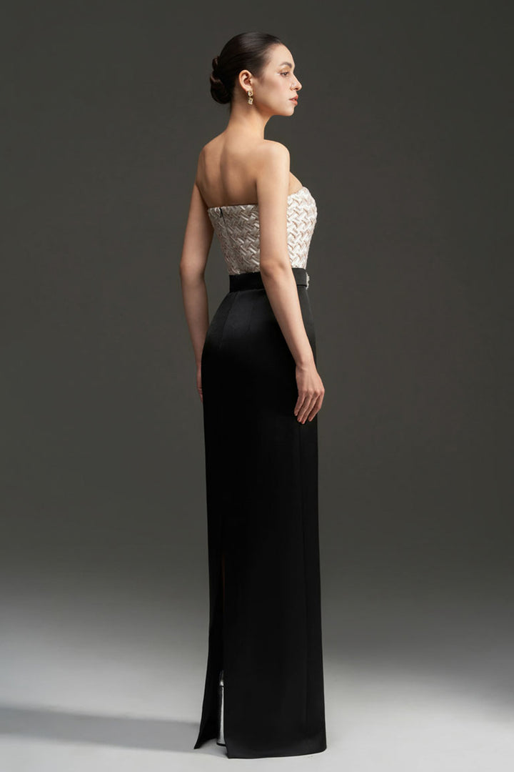 Morgan Straight Across Neck Crochet Maxi Dress - MEAN BLVD