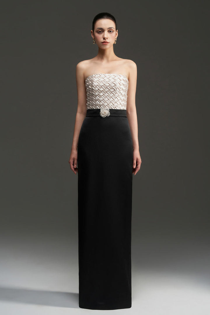 Morgan Straight Across Neck Crochet Maxi Dress - MEAN BLVD