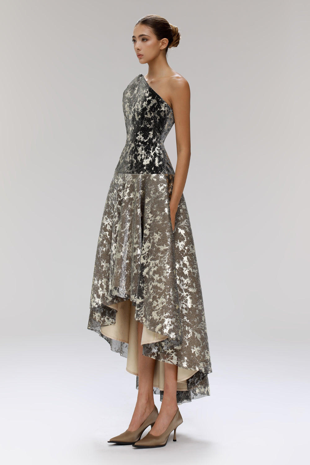Morii Asymmetric Midi Dress