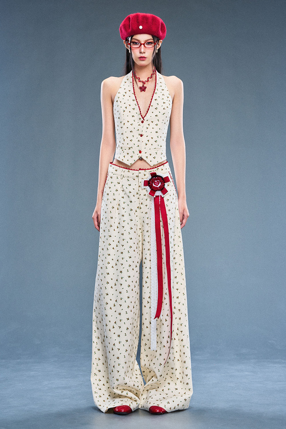 Mystery Halter Neck Cotton Top - MEAN BLVD