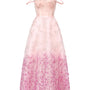 Jordan A-line Cold Shoulder Sleeved Polyester Maxi Dress