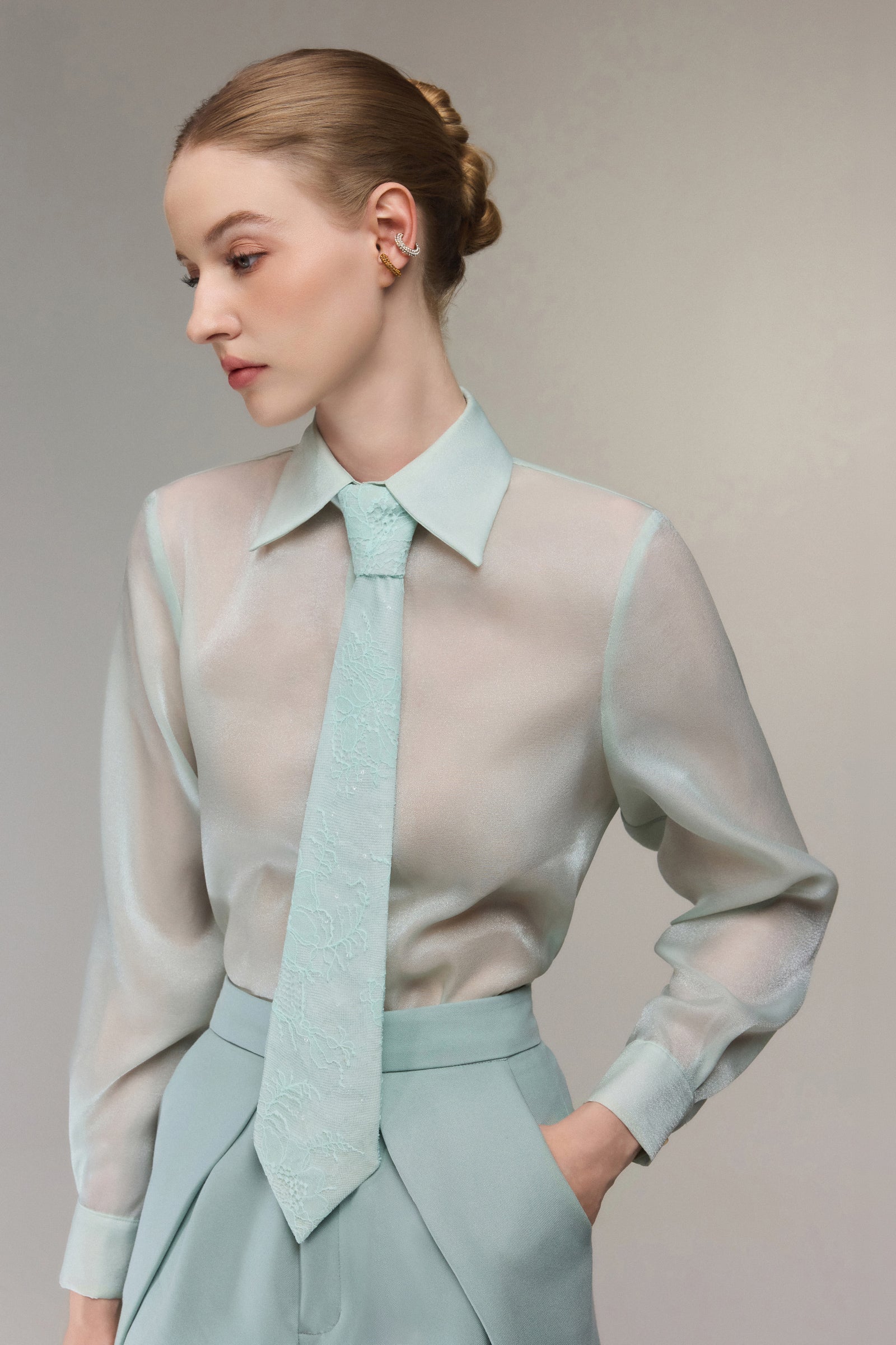 Nacré Lace Cravat - MEAN BLVD