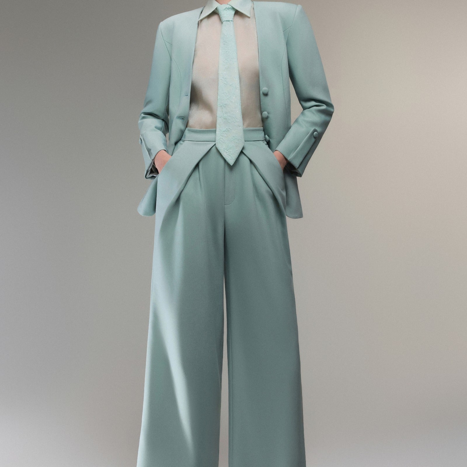 Nacré Lapelless Blazer - MEAN BLVD