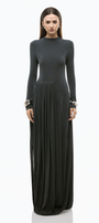 Nara High Neck Gathering Maxi Dress - MEAN BLVD