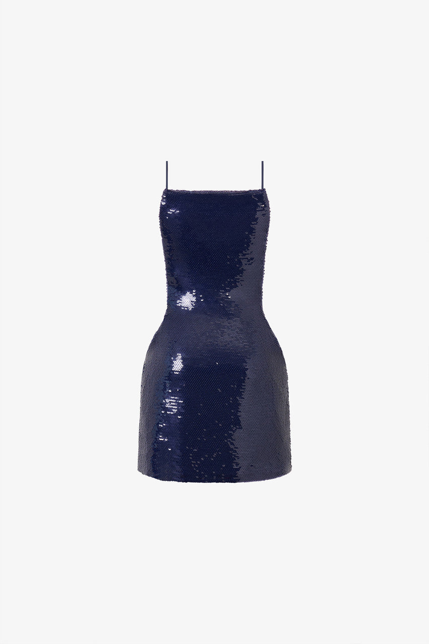 Siren Sequin Lace-Up Mini Dress 4