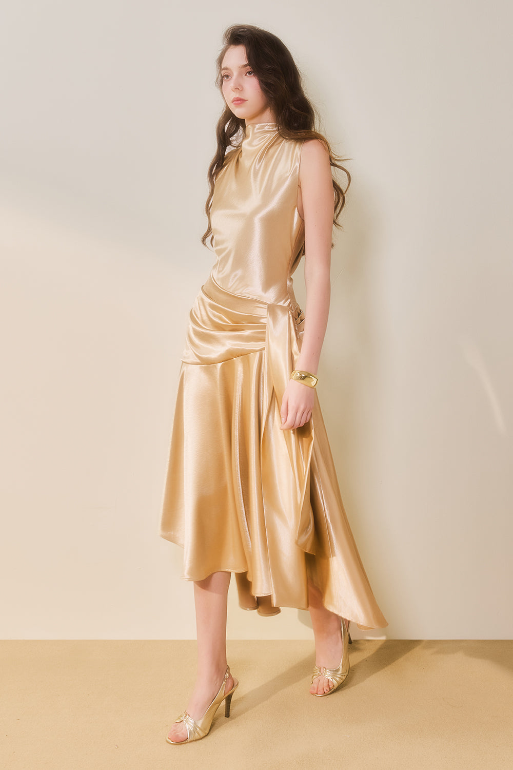 Neri V-Neck Midi Dress - MEAN BLVD