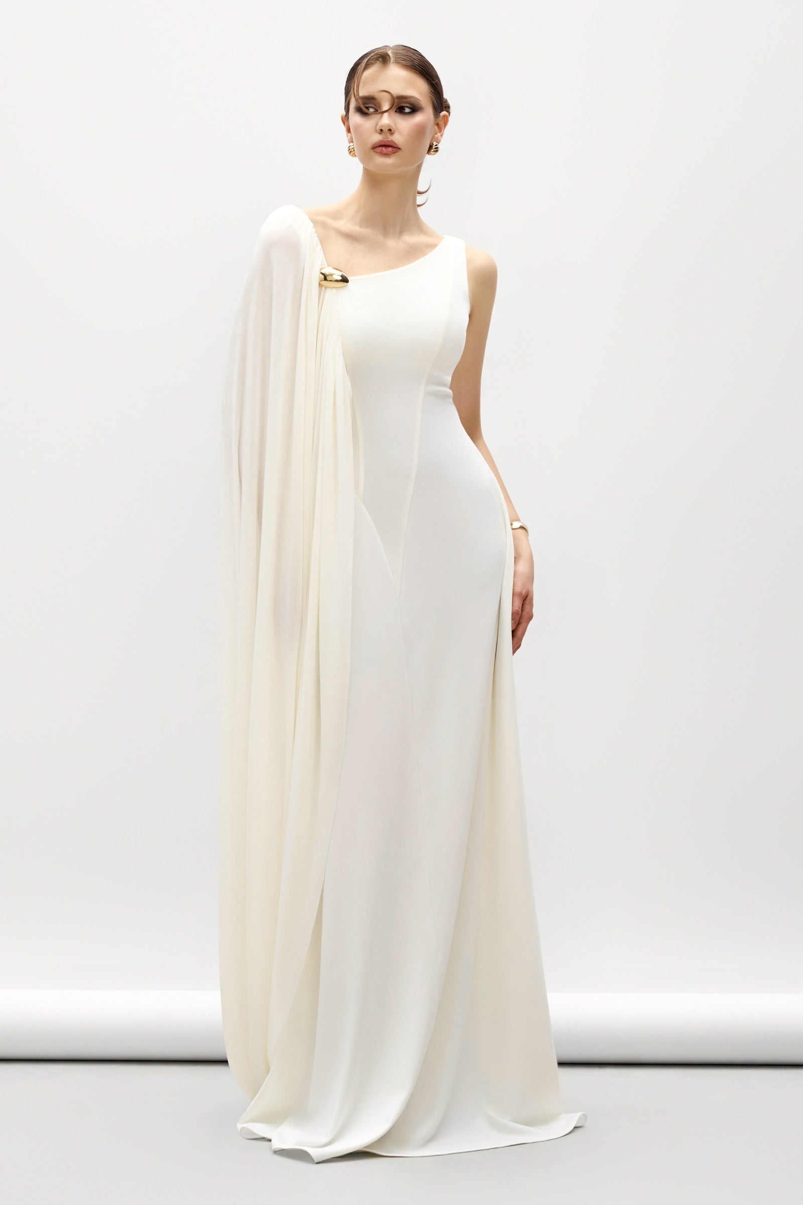 Nerina Cape Sleeve Maxi Dress - MEAN BLVD