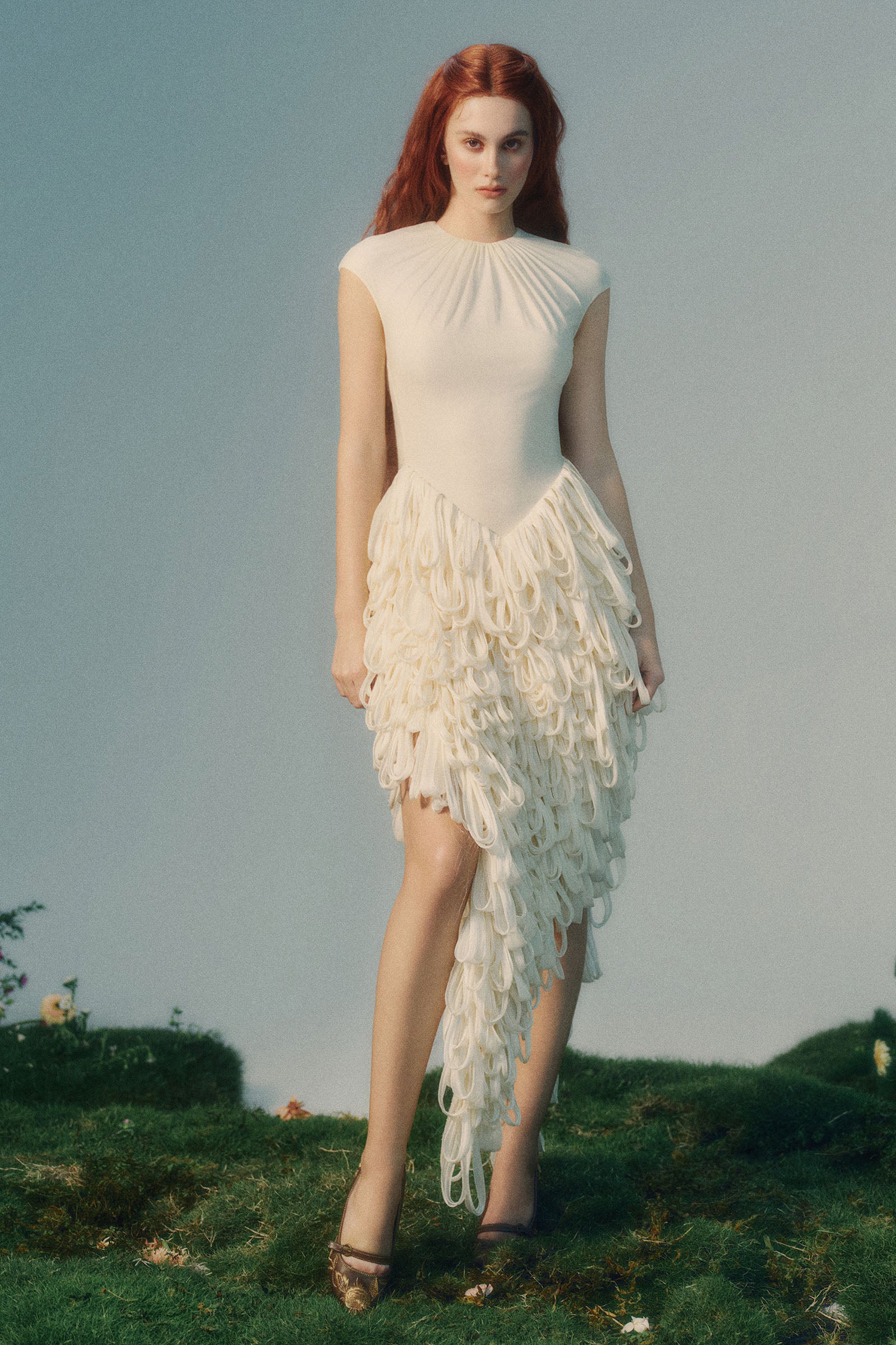white fringe midi dress JUDITH MAXI DRESS XL / White / intl