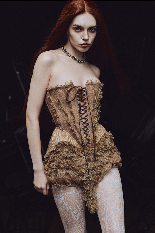 Nightingale Peplum Ruffle Set - MEAN BLVD