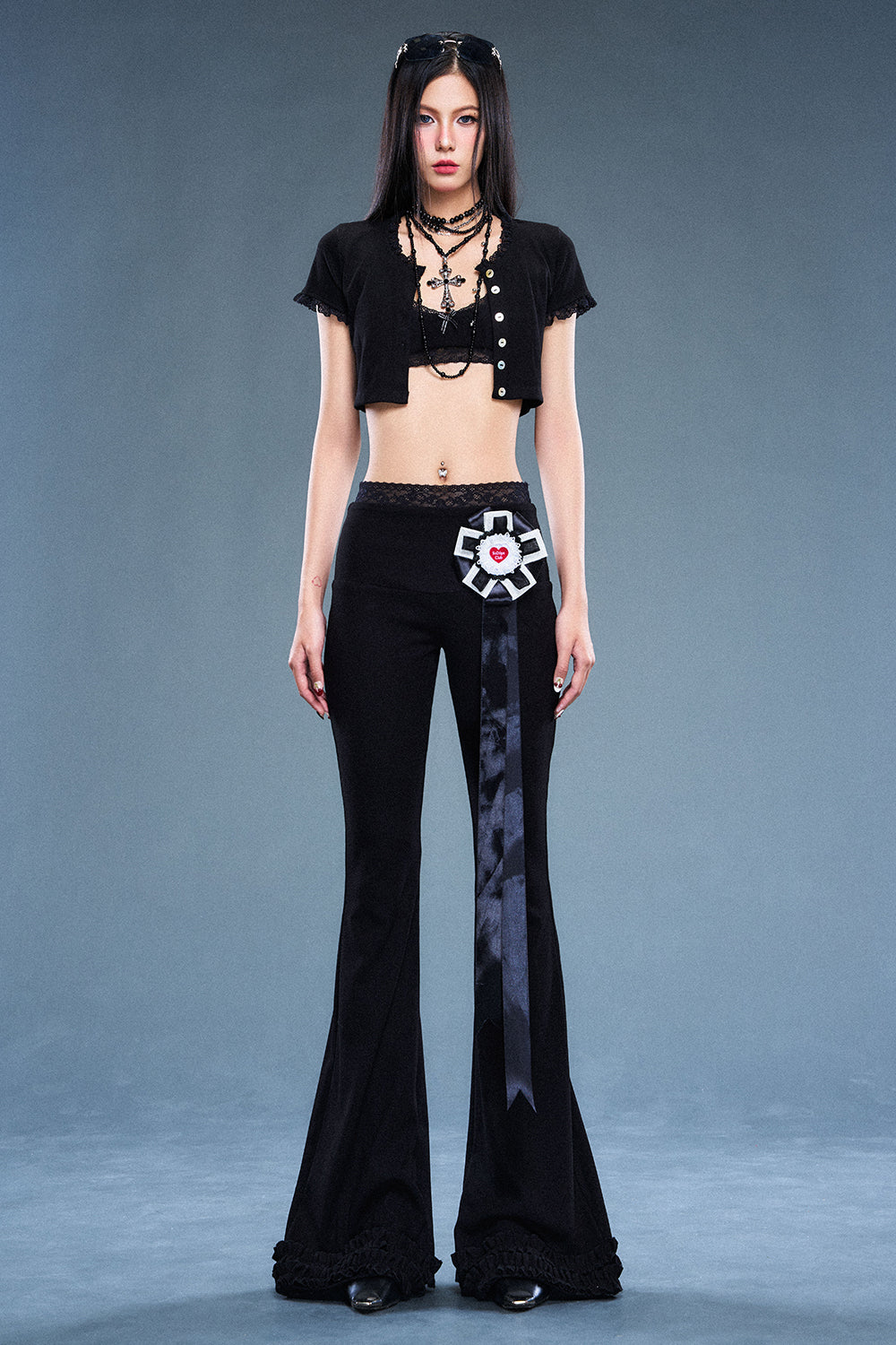 Nikita Straight Ruffle Pants - MEAN BLVD