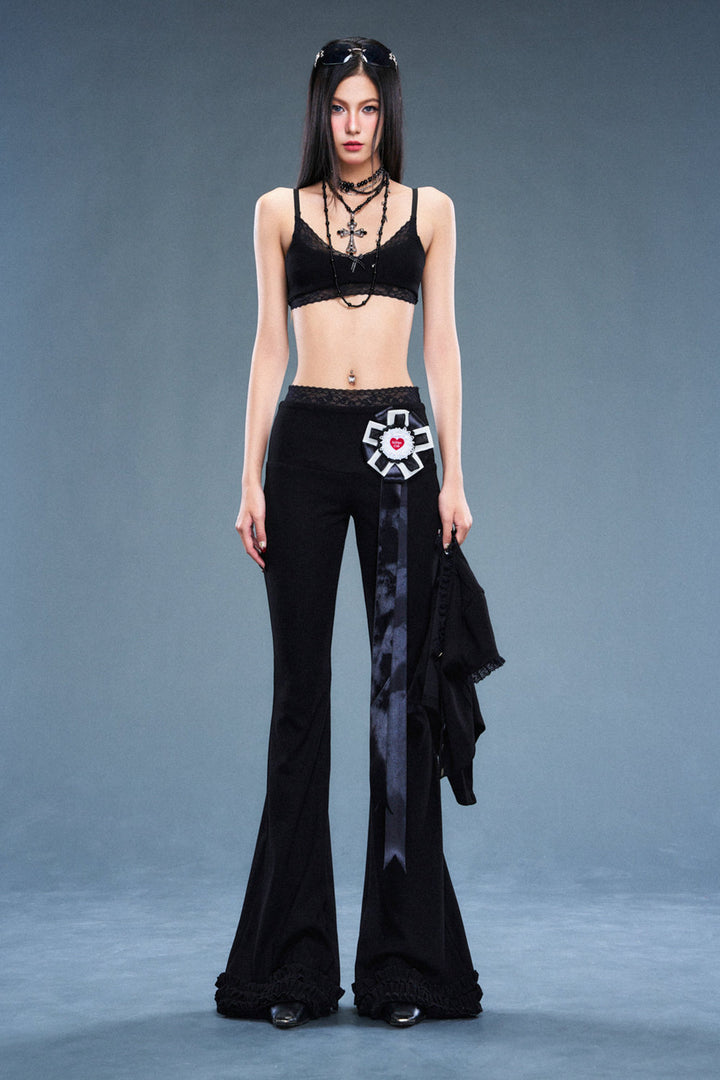 Nikita Straight Ruffle Pants - MEAN BLVD