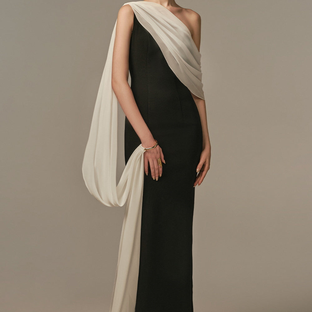 Nocturne One Shoulder Maxi Dress - MEAN BLVD