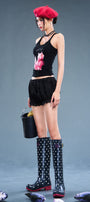 Noir Bubble Cotton Shorts - MEAN BLVD