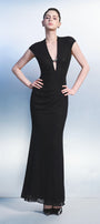 Noir V-Neck Maxi Dress - MEAN BLVD