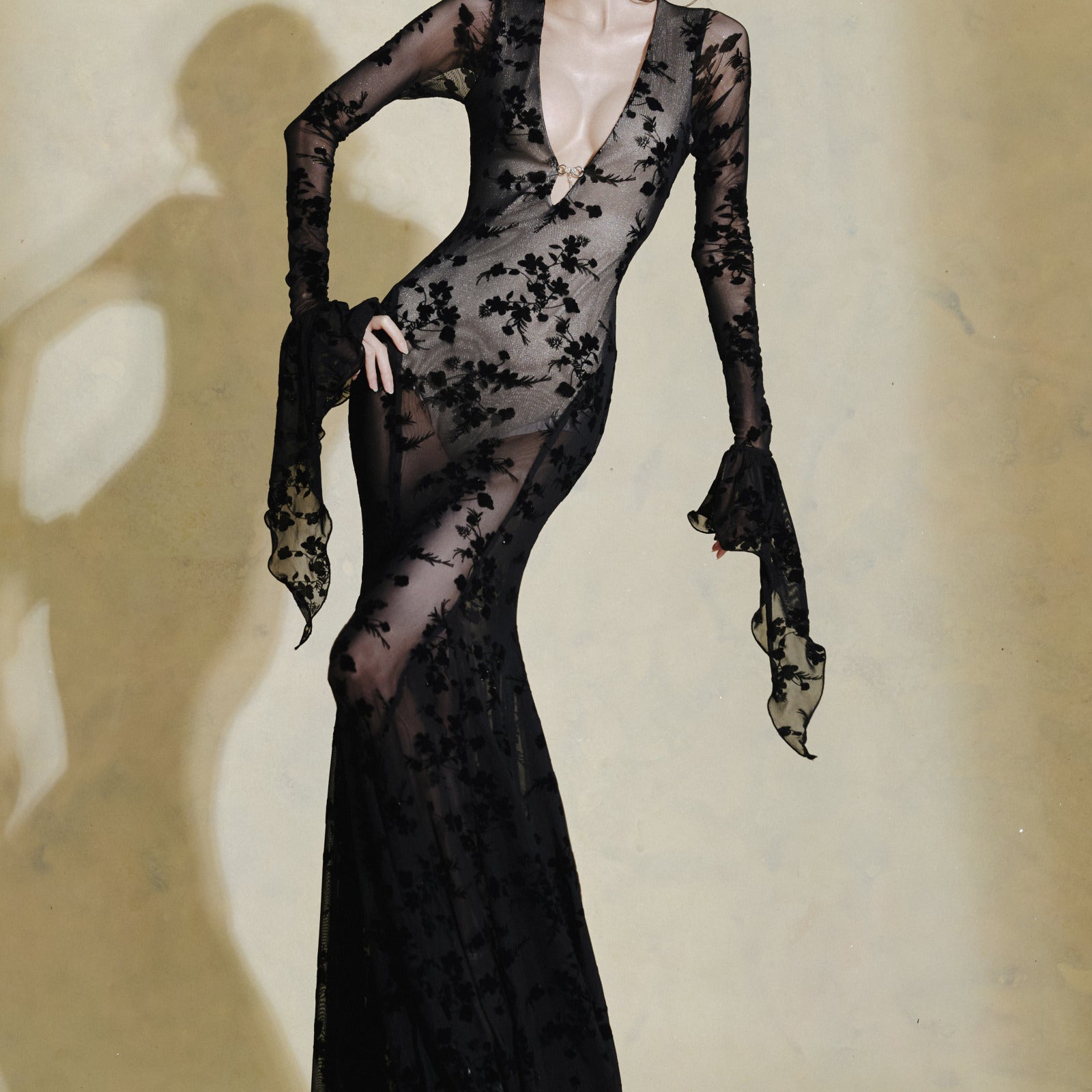 Noire Mermaid Maxi Dress - MEAN BLVD