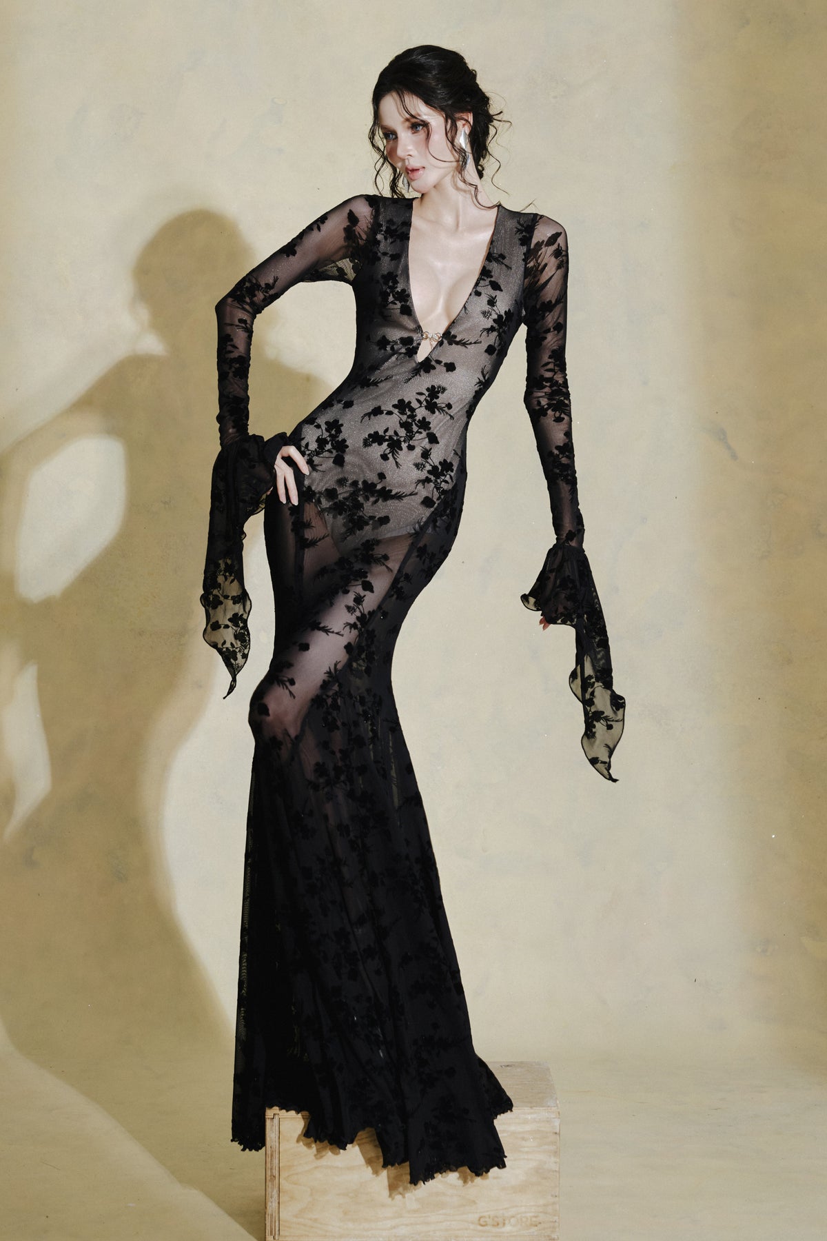 Noire Mermaid Maxi Dress - MEAN BLVD