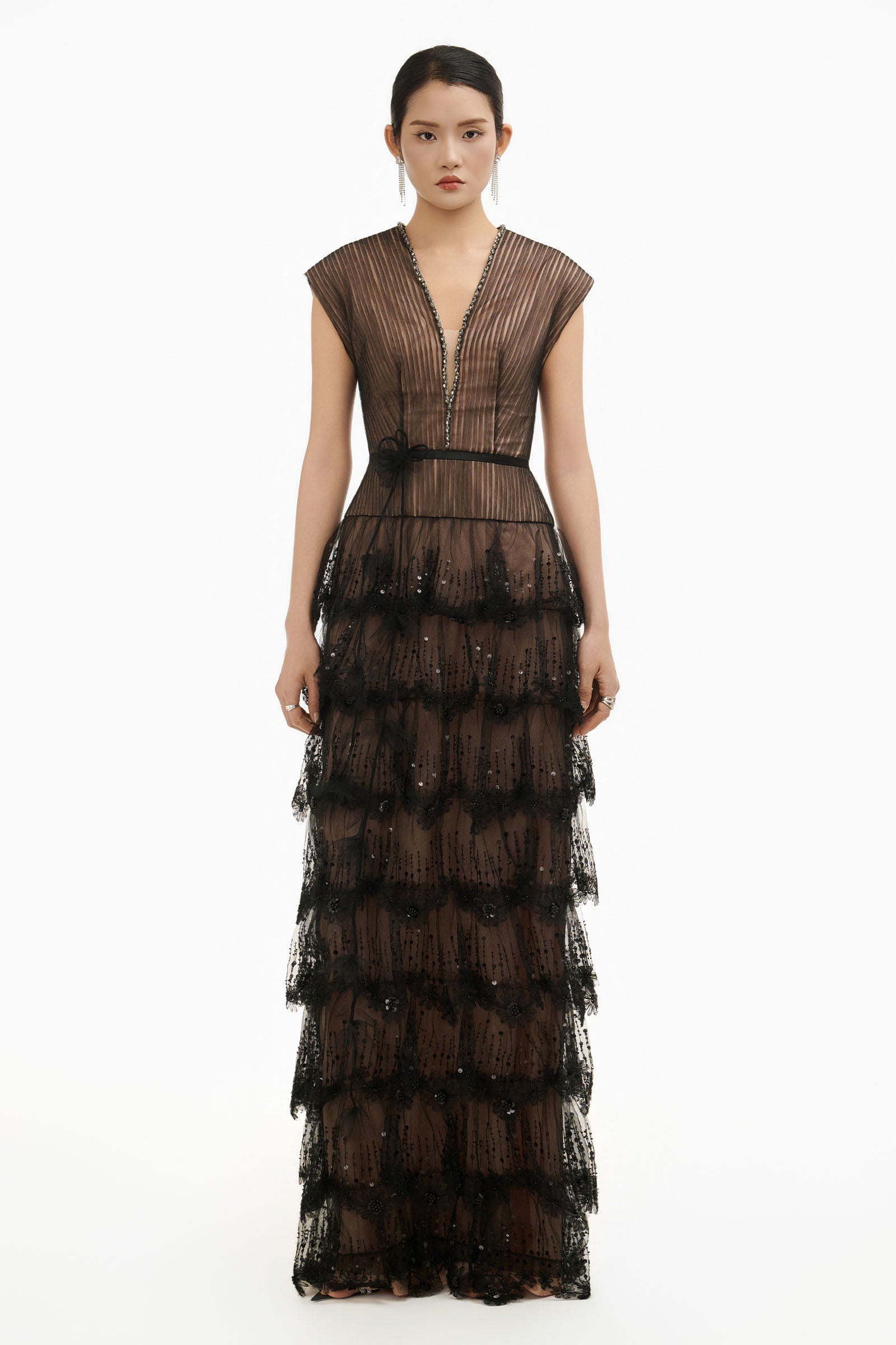 Noiré V-Neck Maxi Dress - MEAN BLVD