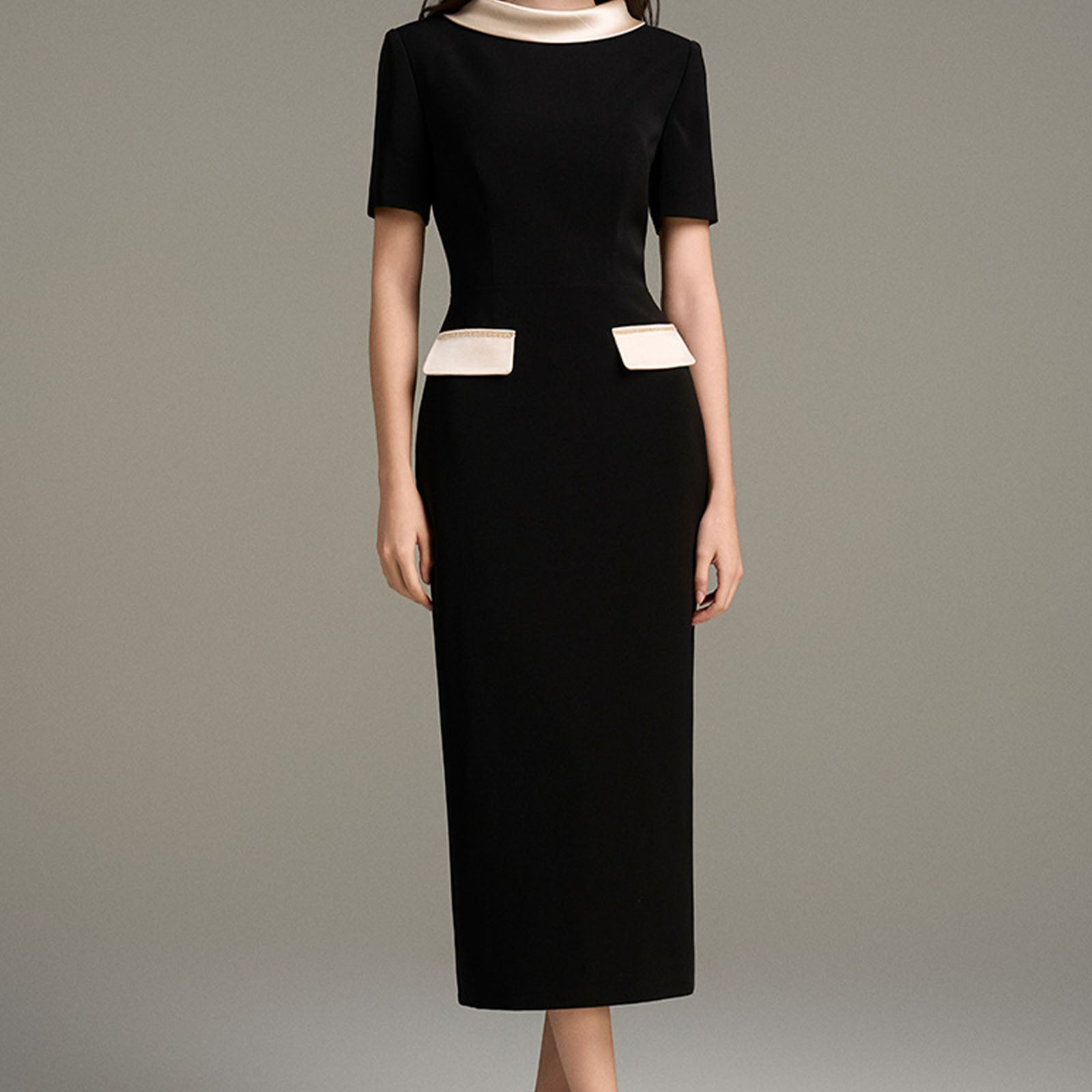 Noirelle Boat Neck Midi Dress - MEAN BLVD