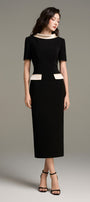 Noirelle Boat Neck Midi Dress - MEAN BLVD