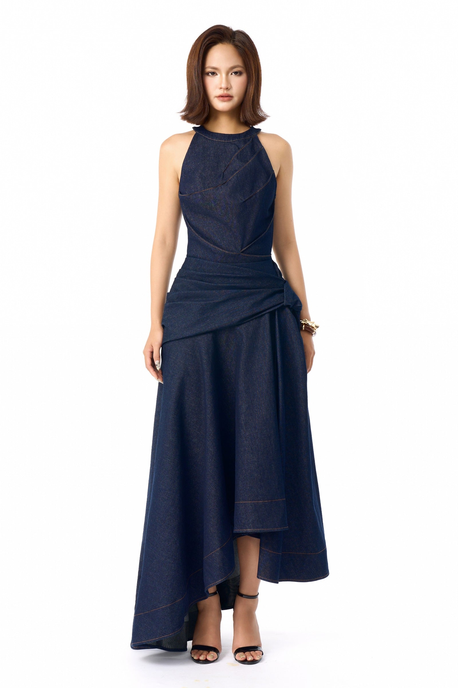 Nola Draped Maxi Dress - MEAN BLVD