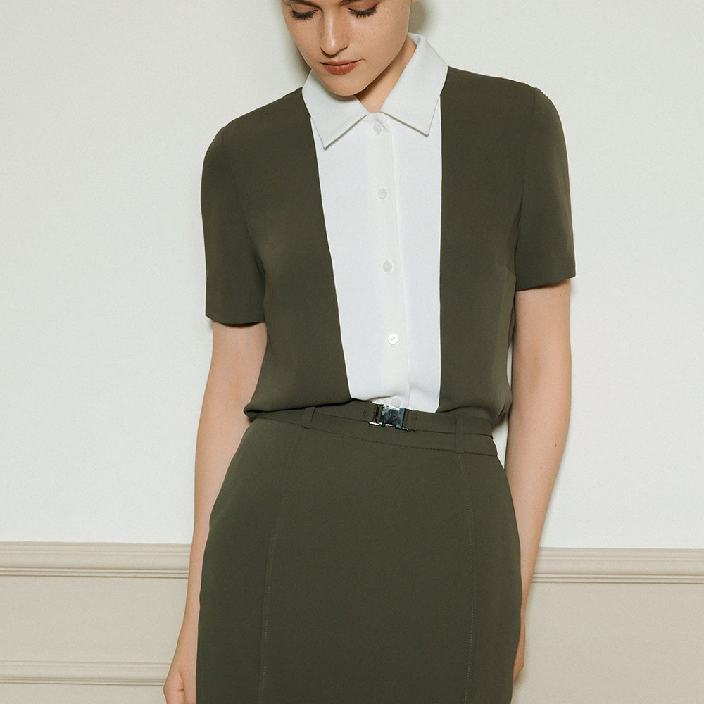 Nova Collared Crepe Shirt - MEAN BLVD