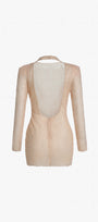 Maven Elegance Beaded Lace Mini Dress 4