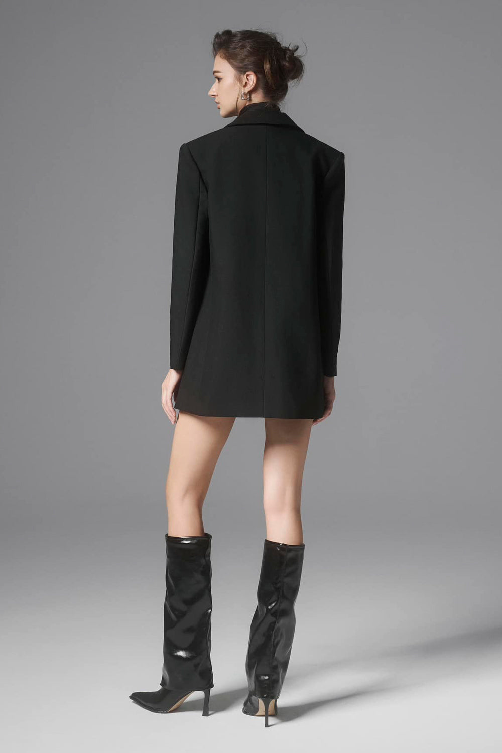 Ontario Straight Button Cotton Blend Blazer