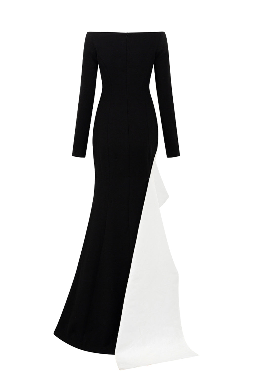 Averie Mermaid Off-Shoulder Crepe Floor Length Dress