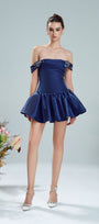 Naci Off Shoulder Fish Form Silk Dress