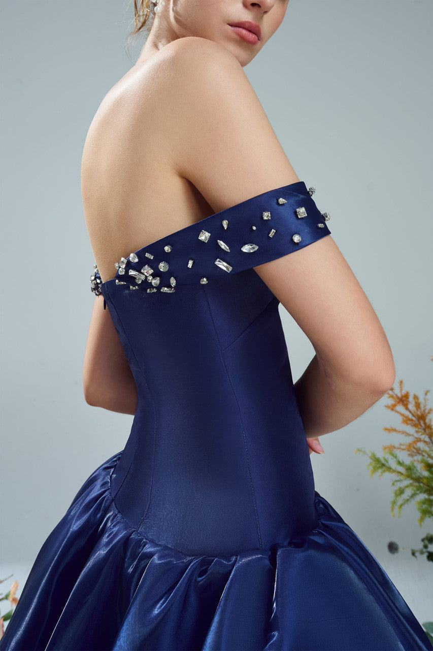 Naci Off Shoulder Fish Form Silk Dress 3