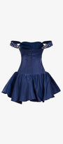 Naci Off Shoulder Fish Form Silk Dress 4