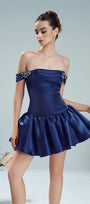 Naci Off Shoulder Fish Form Silk Dress 5