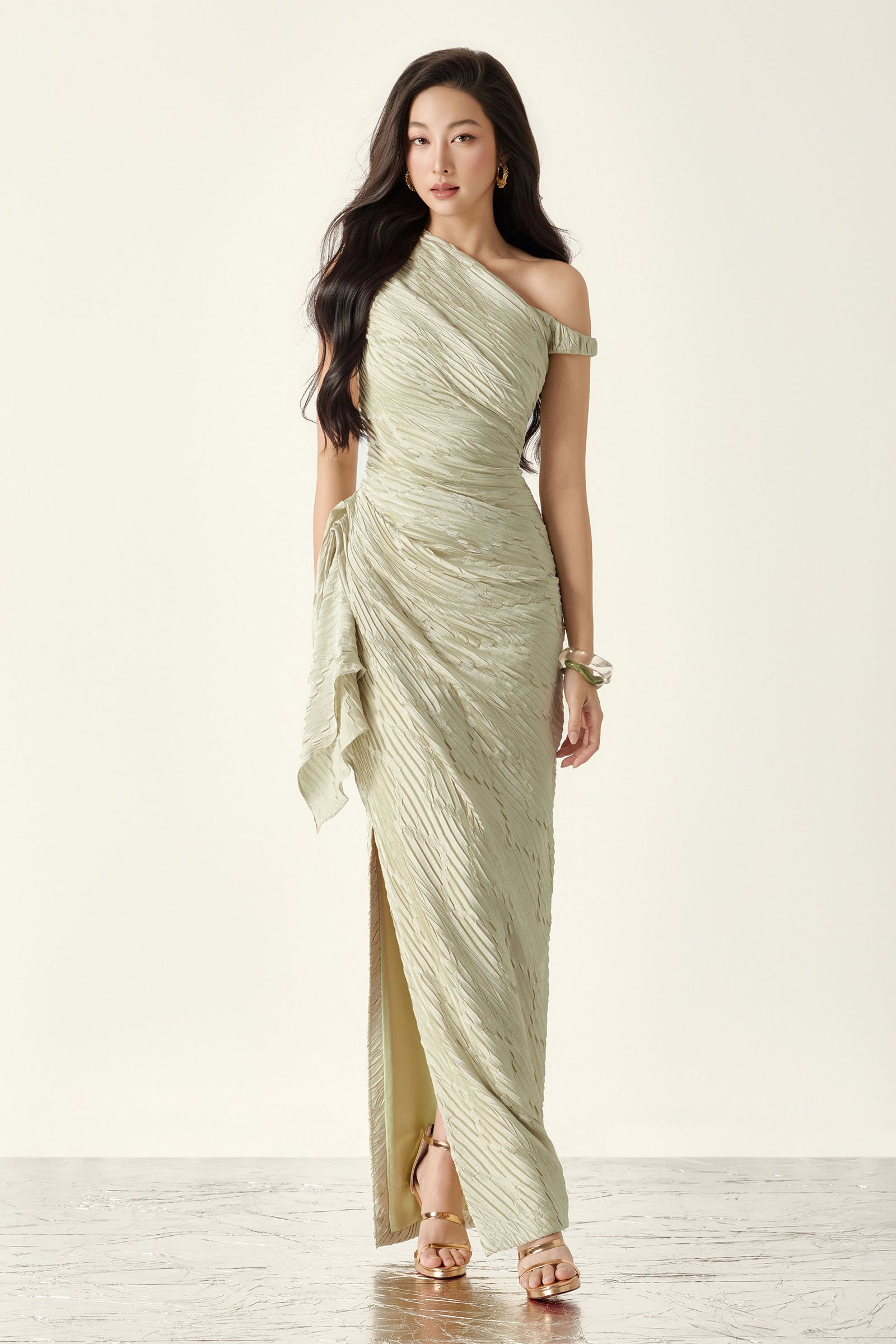 Oliver Ruched Maxi Dress - MEAN BLVD