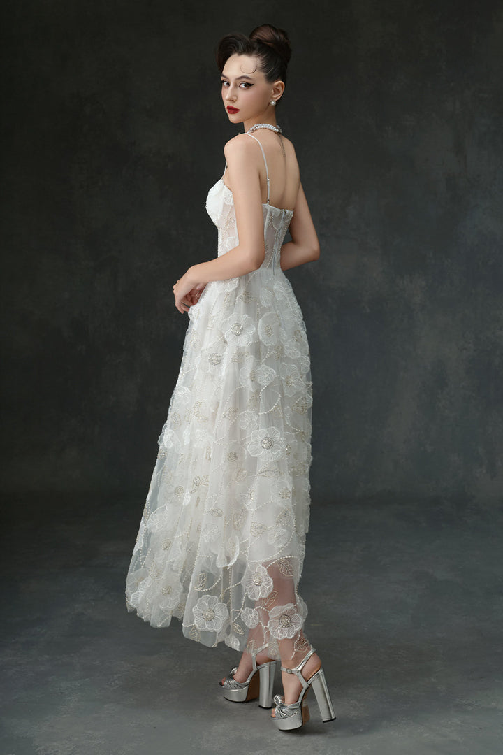 Olivia Sweetheart Bead Midi Dress - MEAN BLVD