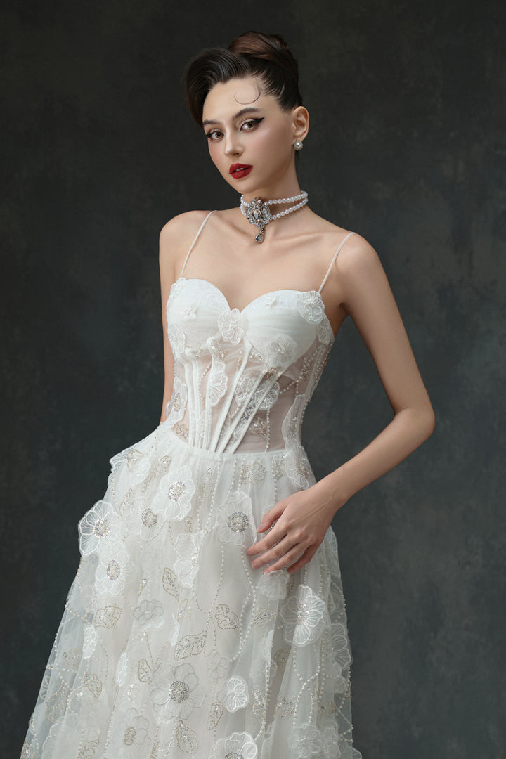 Olivia Sweetheart Bead Midi Dress - MEAN BLVD