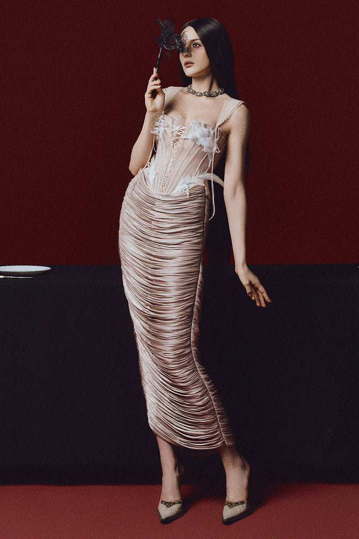 Ophelia Bodycon Gathering Set - MEAN BLVD