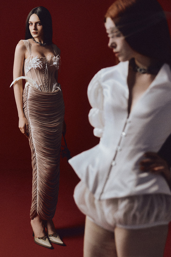 Ophelia Bodycon Gathering Set - MEAN BLVD