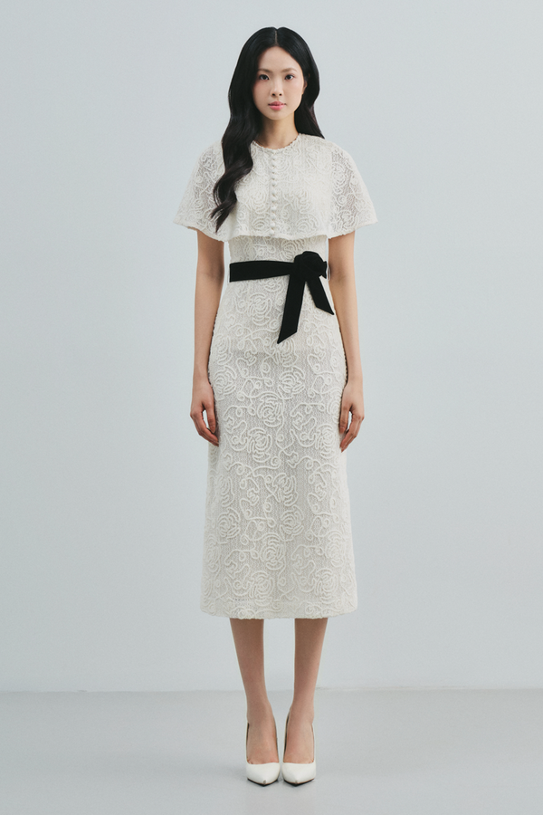 Ophira Cape Sleeve Button Midi Dress - MEAN BLVD