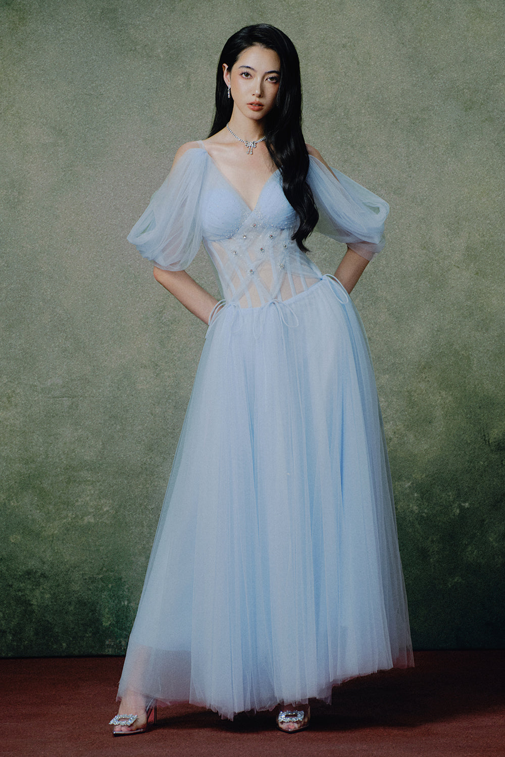 Orchideé Puff Sleeve Maxi Dress - MEAN BLVD