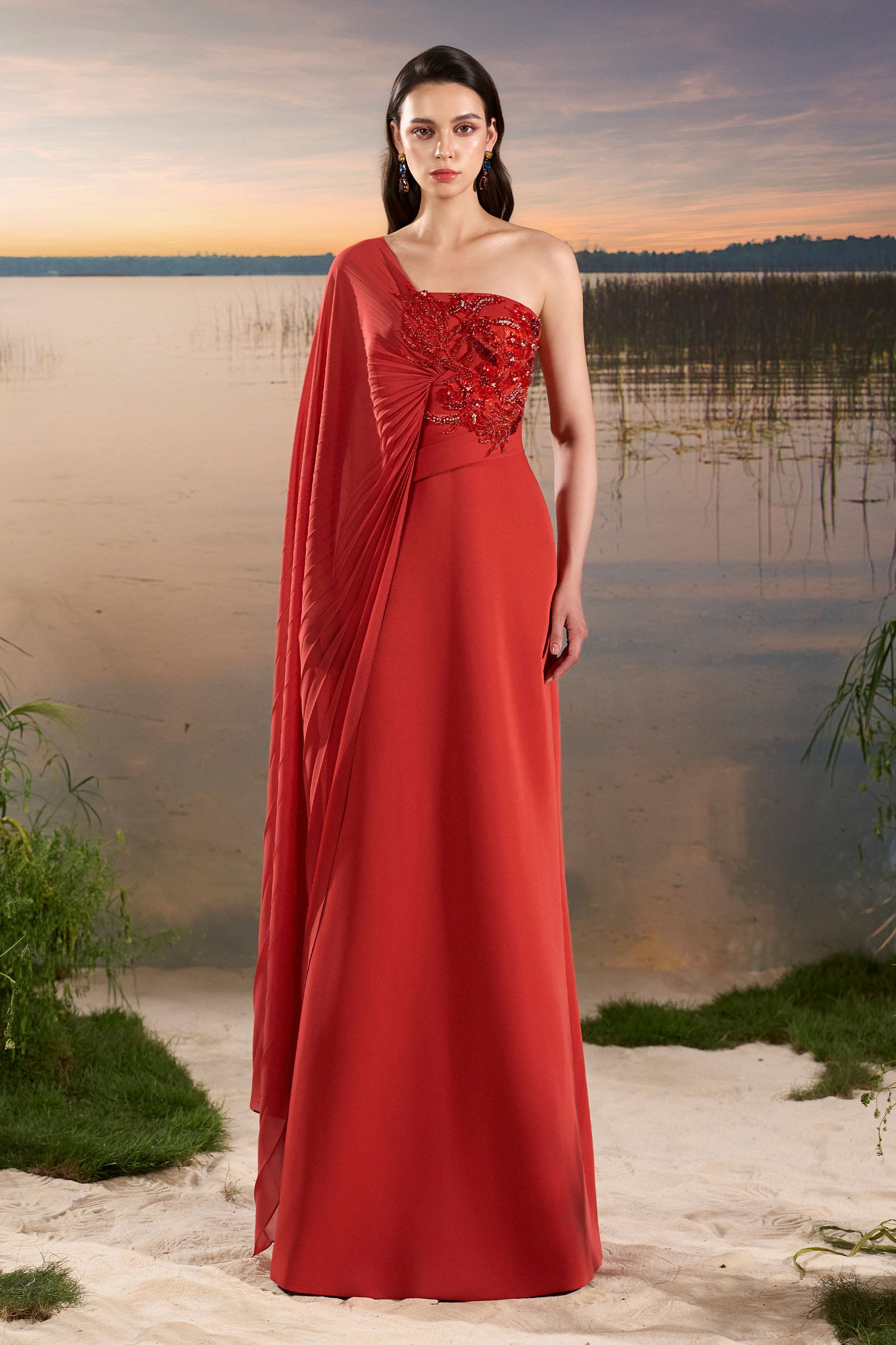 Orée One Shoulder Maxi Dress - MEAN BLVD