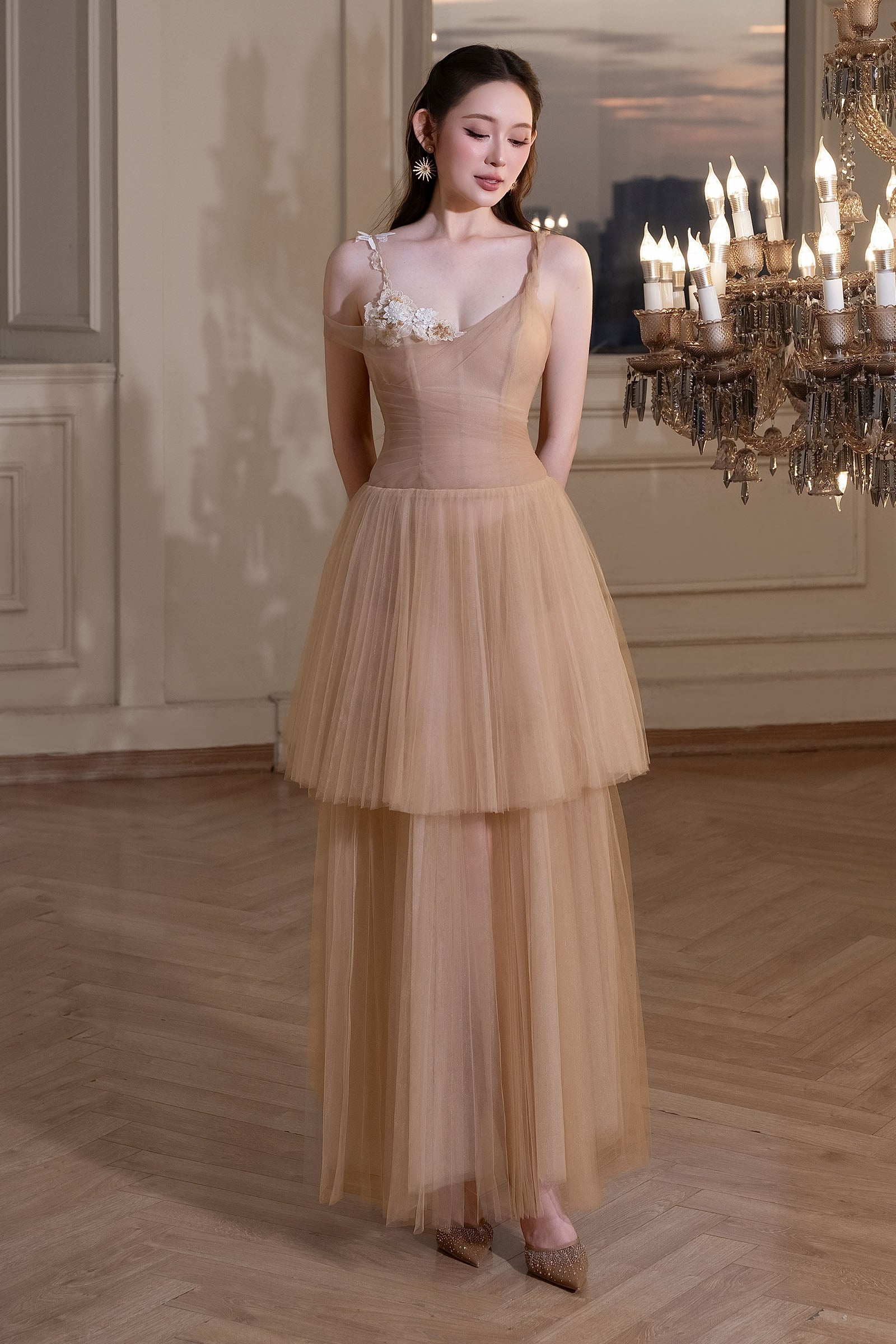 Orella Asymmetric Neck Maxi Dress - MEAN BLVD