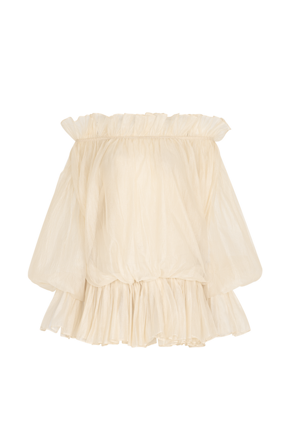 Orlisse Blouson Ruffle Mini Dress - MEAN BLVD