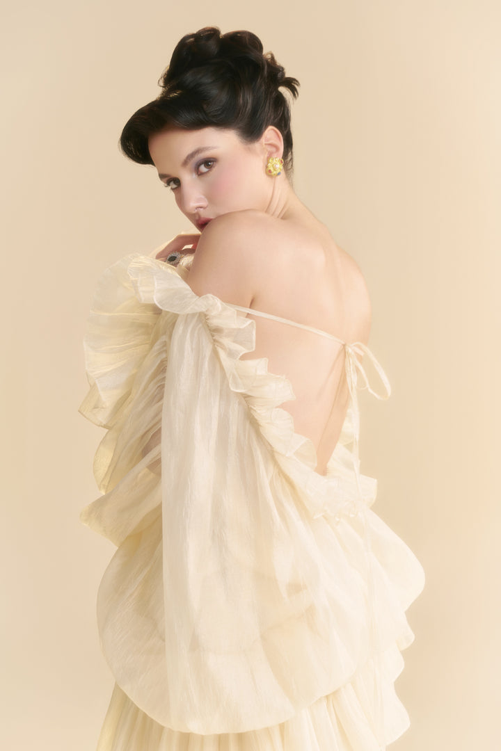 Orlisse Blouson Ruffle Mini Dress - MEAN BLVD