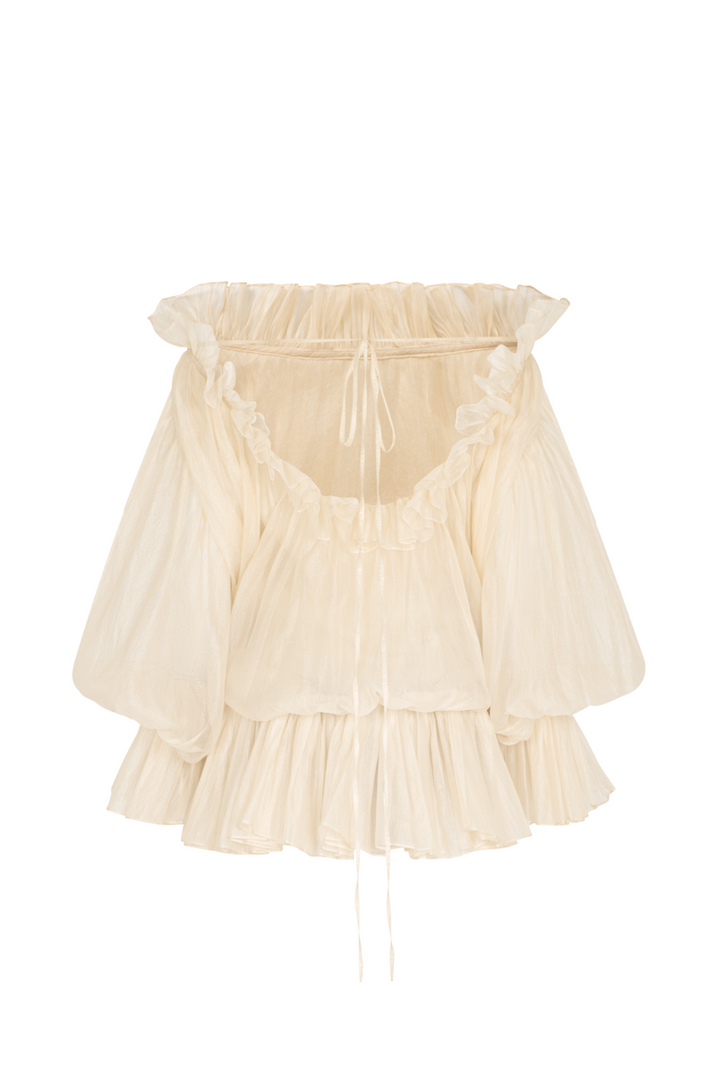 Orlisse Blouson Ruffle Mini Dress - MEAN BLVD