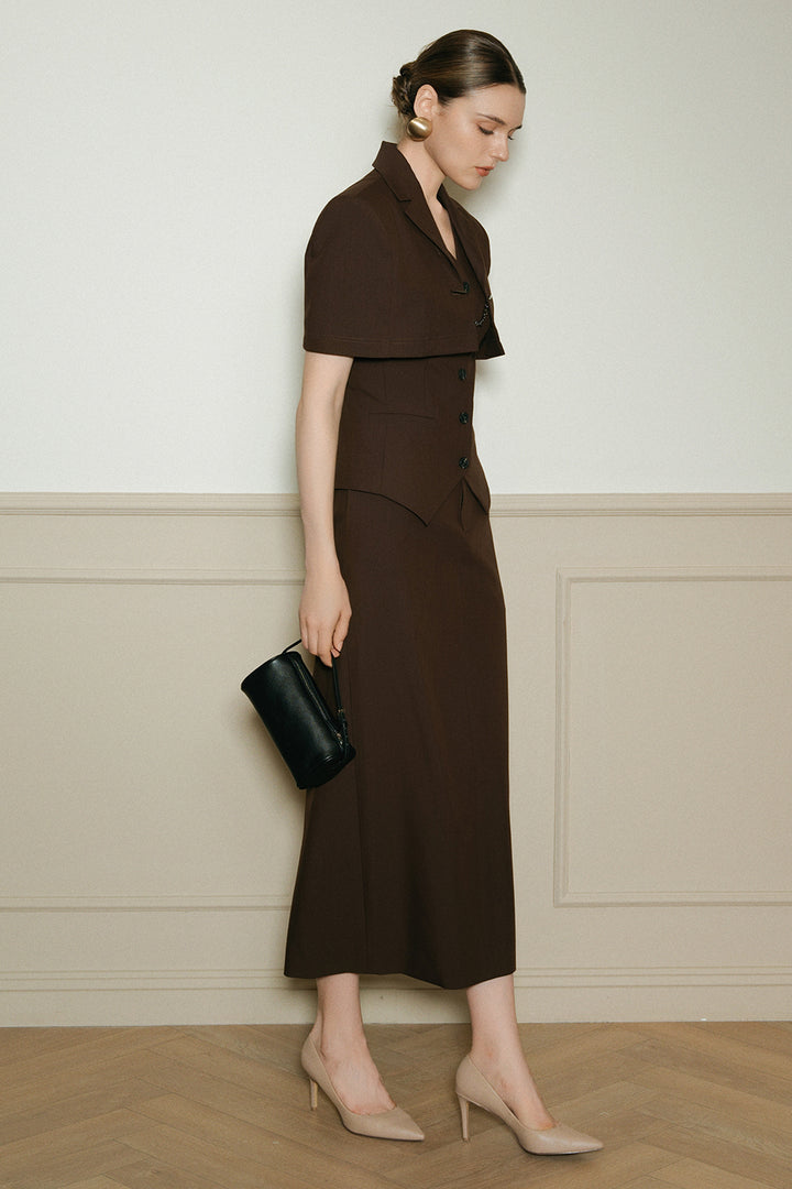 Orped Straight Cotton Skirt - MEAN BLVD